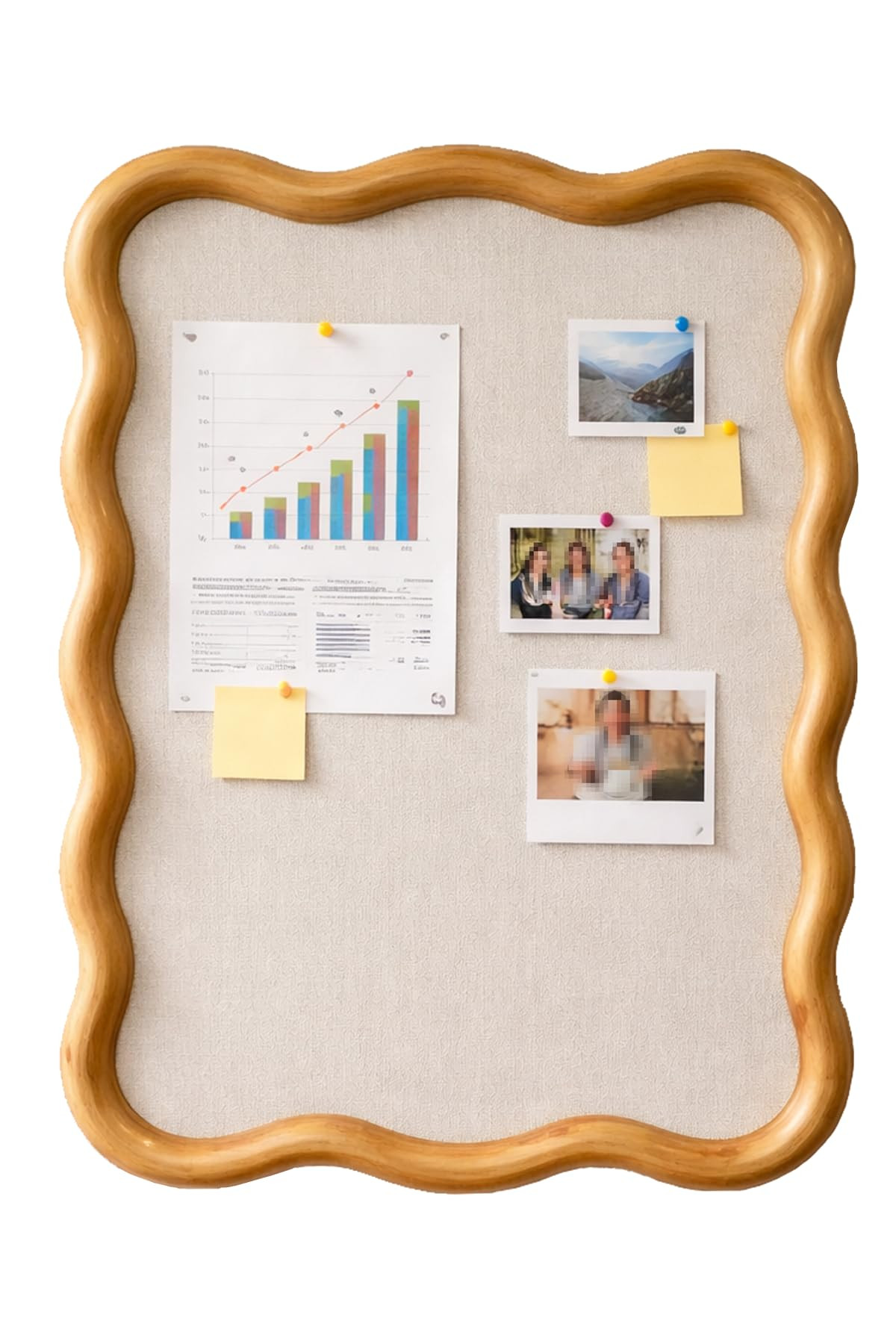 Amazon.com : YINGXUN Wavy Linen Cork Memo Board, 17.7" x 23.6", Wood Frame, Decorative Pin Displa... | Amazon (US)