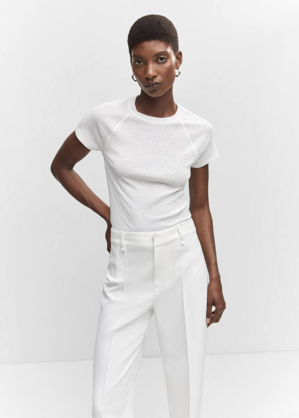 Flecked t-shirt -  Women | Mango USA | MANGO (US)