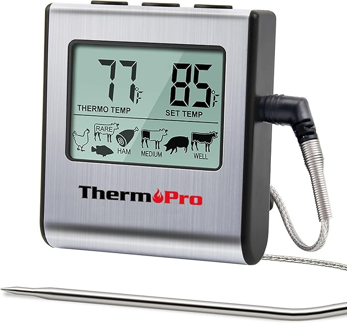 ThermoPro TP16 Large LCD Digital Cooking Food Meat Thermometer for Smoker Oven Kitchen BBQ Grill ... | Amazon (US)
