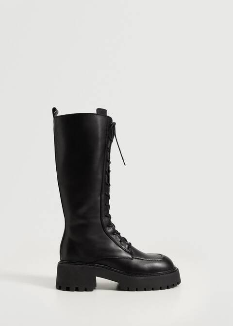 Lederstiefel zum Schnüren | MANGO (DE)