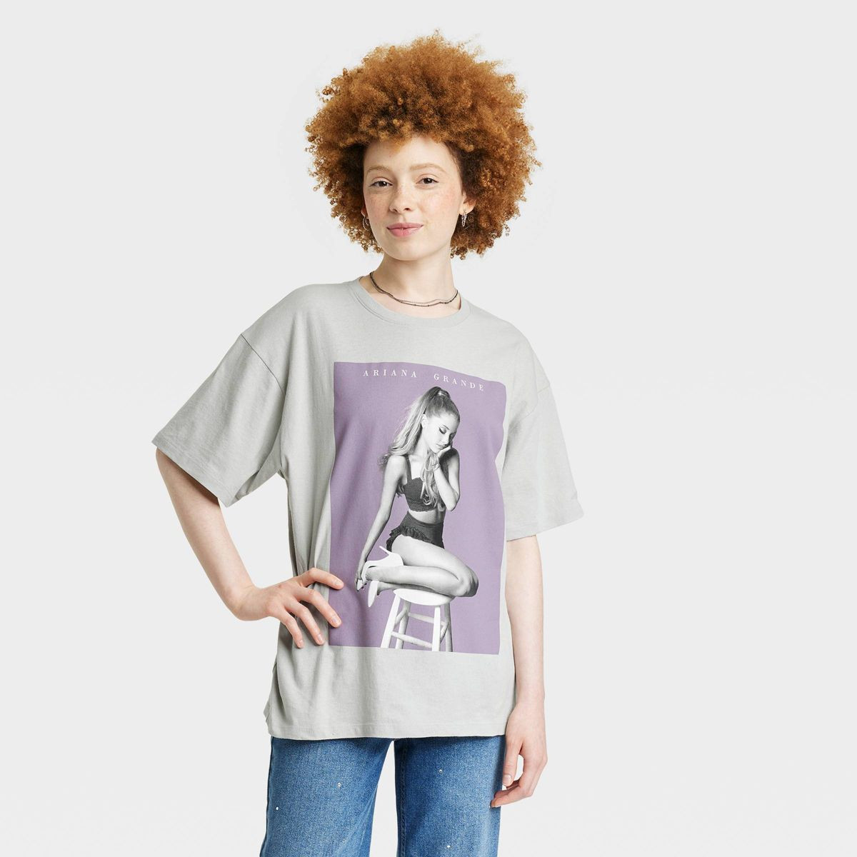 Women's Ariana Grande Short Sleeve Graphic T-Shirt - Purple | Target
