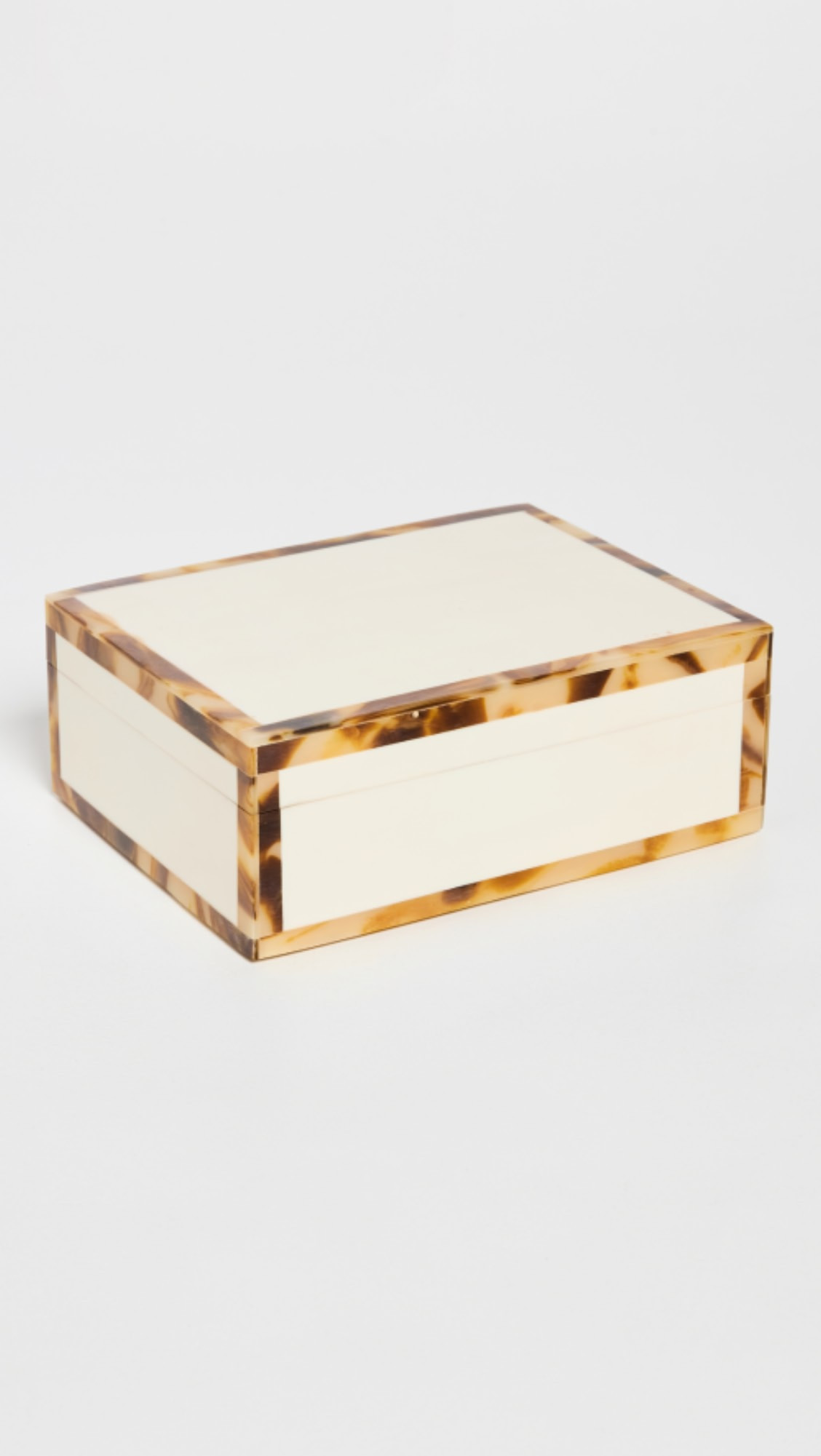 Tizo Design White Bone Resin with Faux Horn Border Box | Shopbop | Shopbop