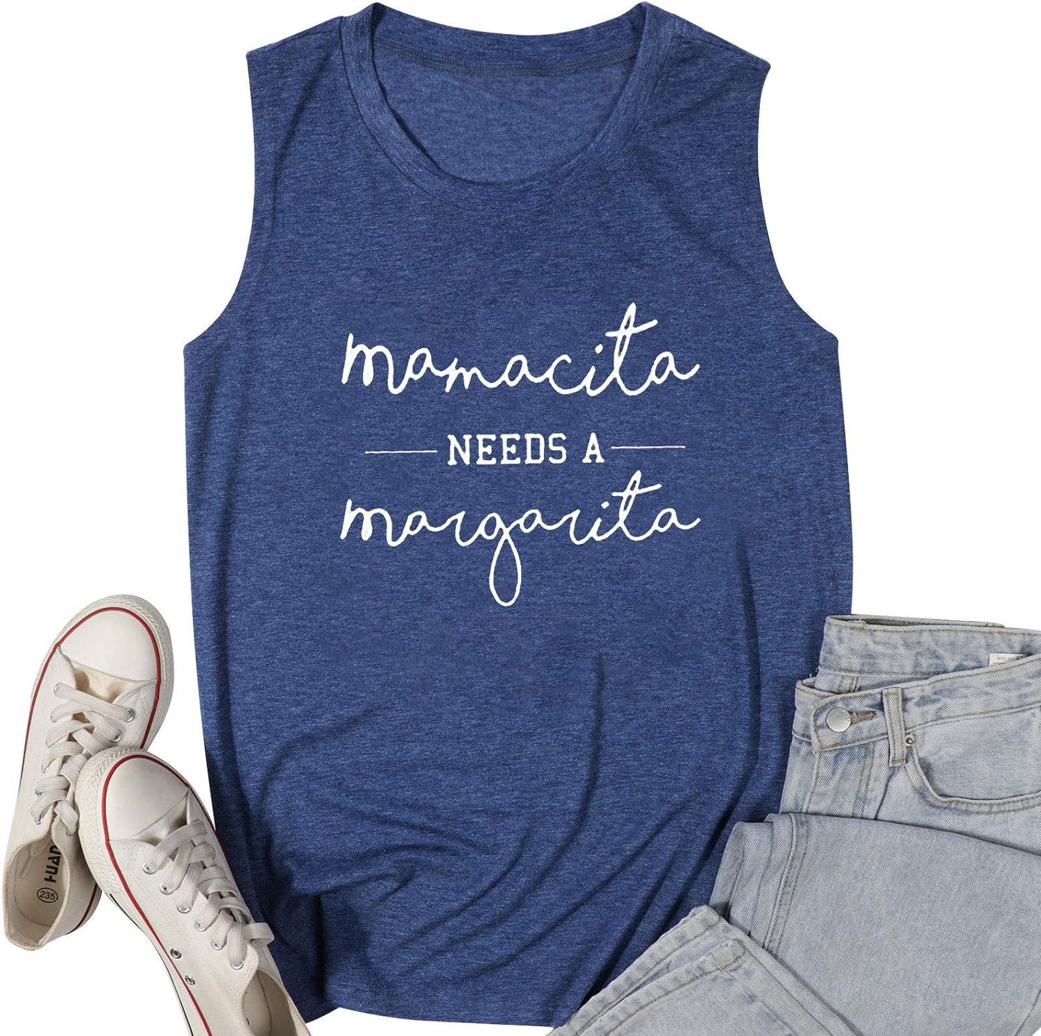 Mamacita Needs A Margarita Shirt Women Cinco De Mayo Tank Top Tequila Drinko Mom Gift Funny Party... | Amazon (US)