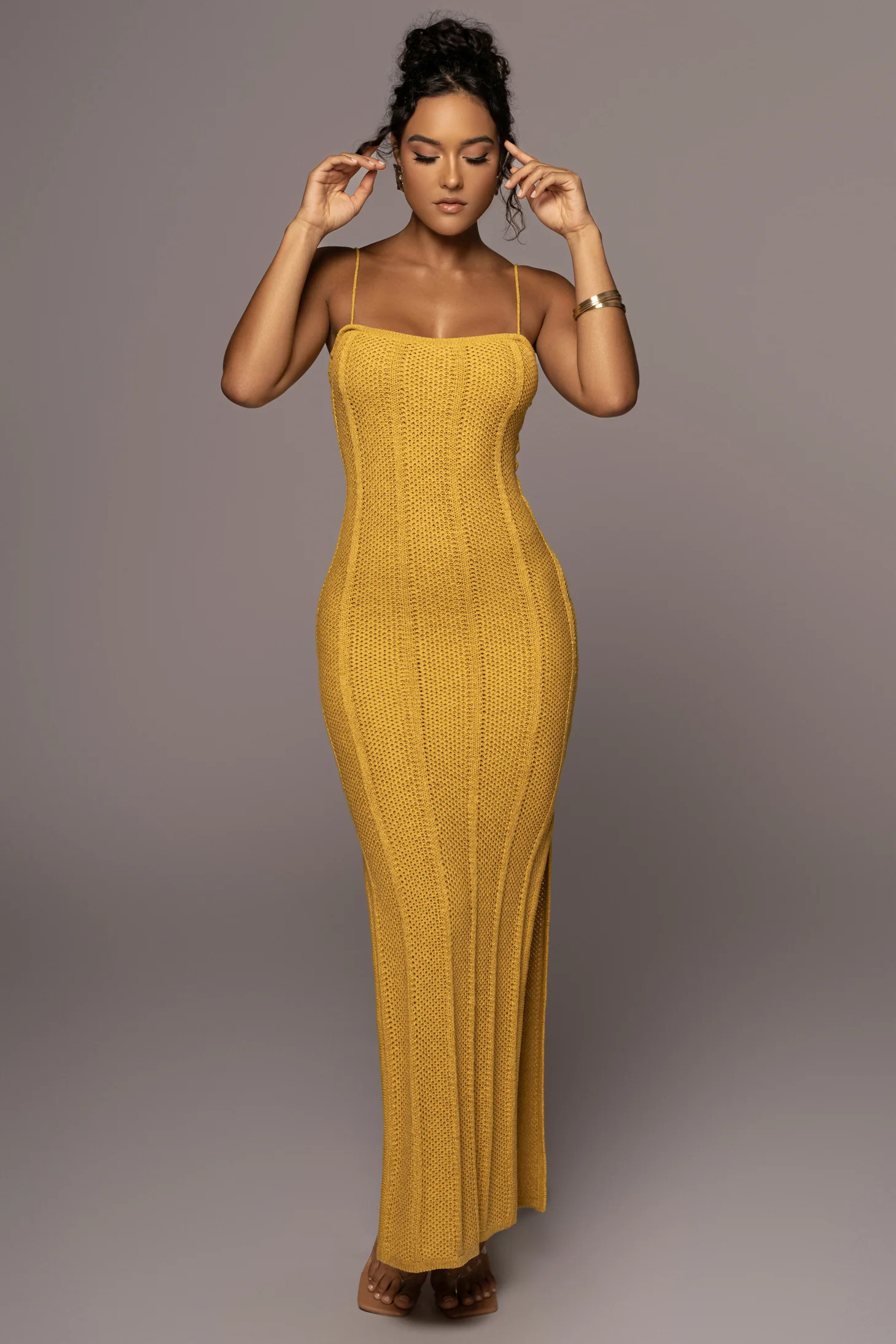 Yellow Cabana Views Crochet Dress | JLUXLABEL