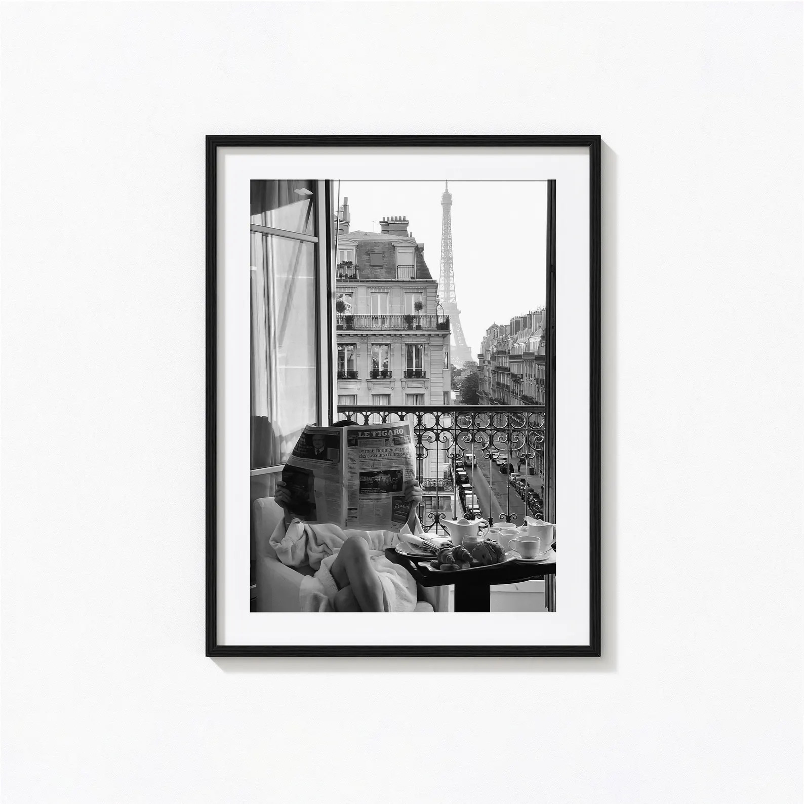 Woman Reading Newspaper in Paris Print, Paris Black and White Wall Art, Vintage Print, Photograph... | Etsy (Global)