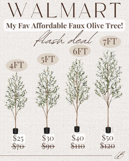 Affordable faux olive trees from Walmart! From 4-7ft on sale!! 

#LTKsalealert #LTKhome #LTKfindsunder100