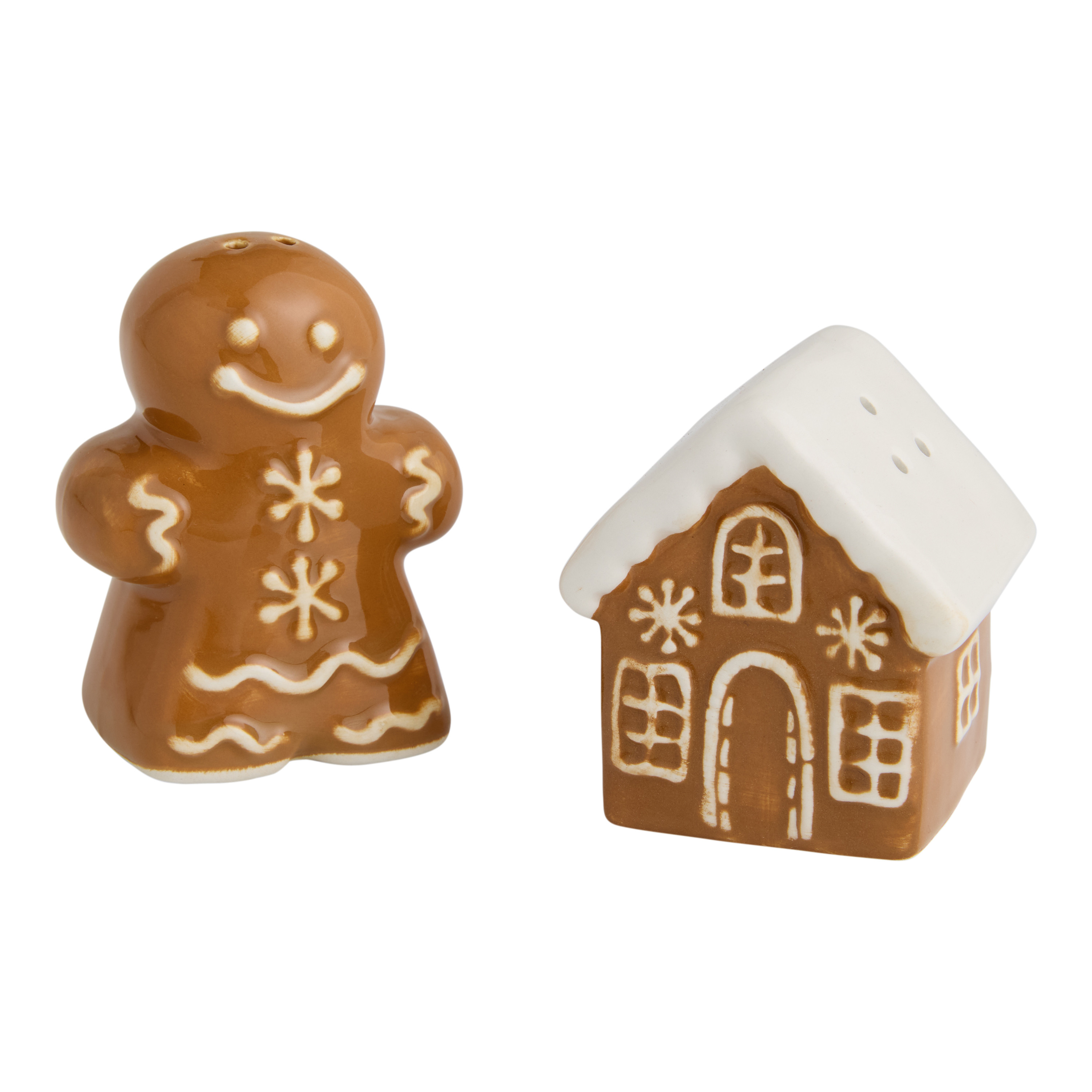 Gingerbread Man and House Figural Salt and Pepper Shaker Set | World Market