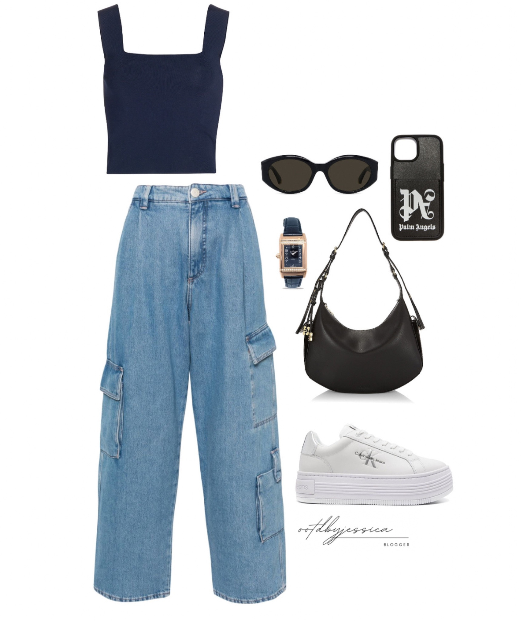 a casual outfit of the day with blue and black tones!! 

key words — ootd, jeans, black handbag, calvin klein trousers, phone case, black frame sunglasses, crop top 

#LTKstyletip #LTKeurope #LTKSpringSale