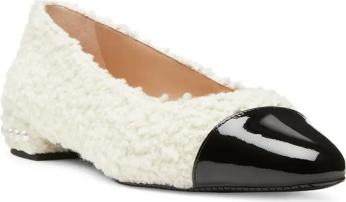 Imitation Pearl Faux Shearling Flat (Women) | Nordstrom