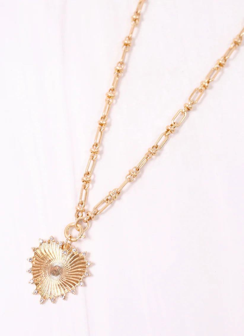 Landstrom Heart Necklace GOLD | Caroline Hill