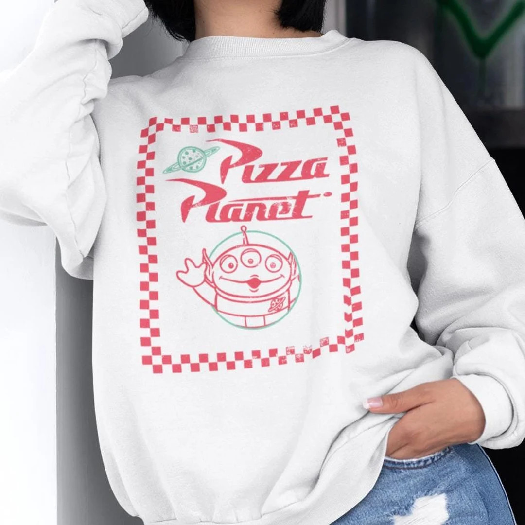 Alien Pizza Planet Oversized Sweatshirt - Retro Toy Story Disneyland Pullover - Etsy | Etsy (US)
