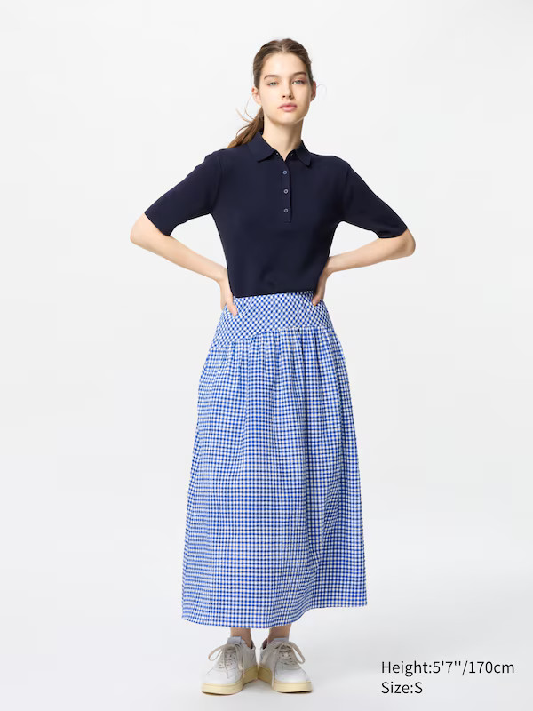 Seersucker Volume Skirt | UNIQLO (US)
