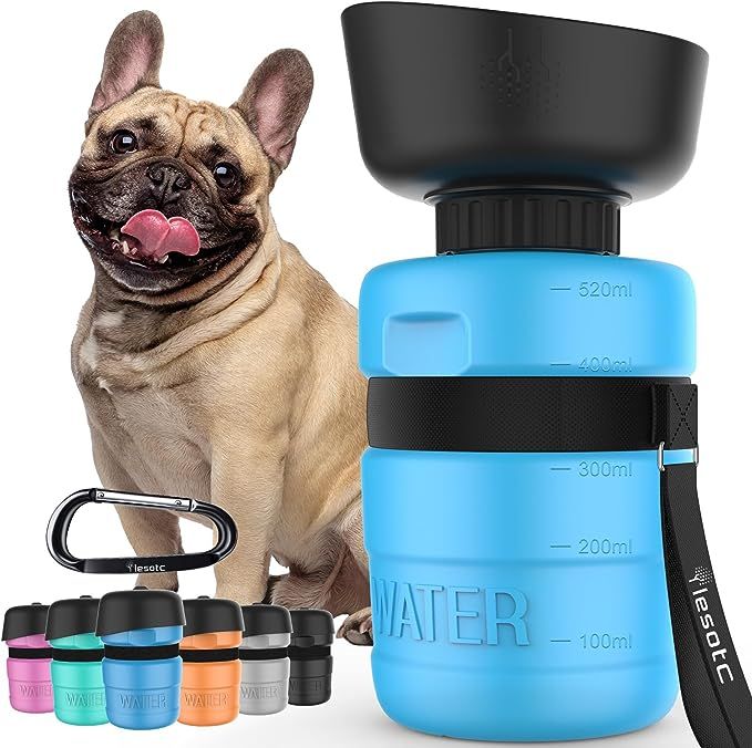 lesotc Upgraded Dog Water Bottle Foldable,Portable Dog Water Dispenser,Leak Proof Pet Water Bottl... | Amazon (US)
