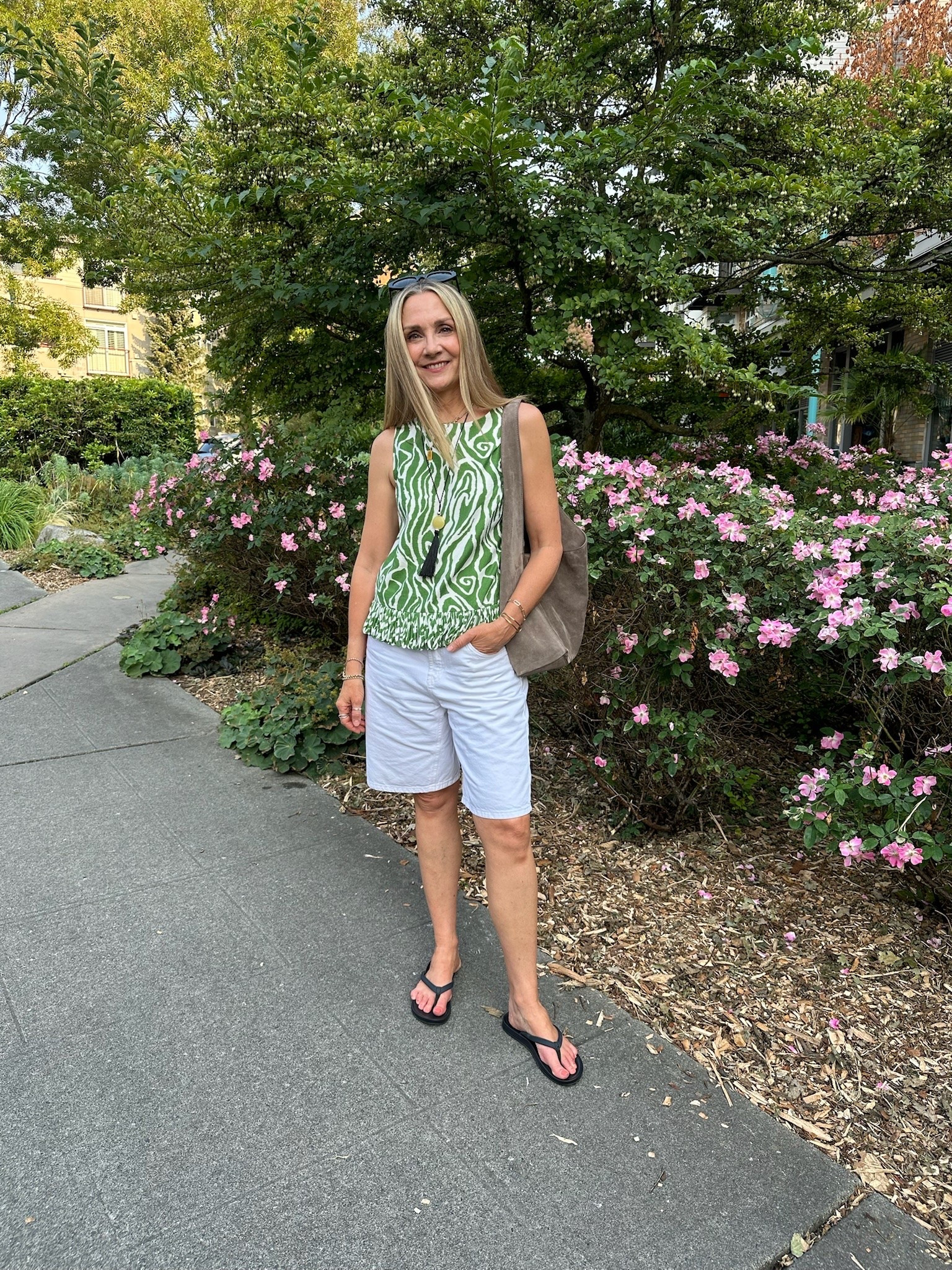 OOTD for a couples getaway to the Heathman Hotel! Loving this zebra top and white shorts 🥰

#LTKootd #LTKgrwm #LTKOver40