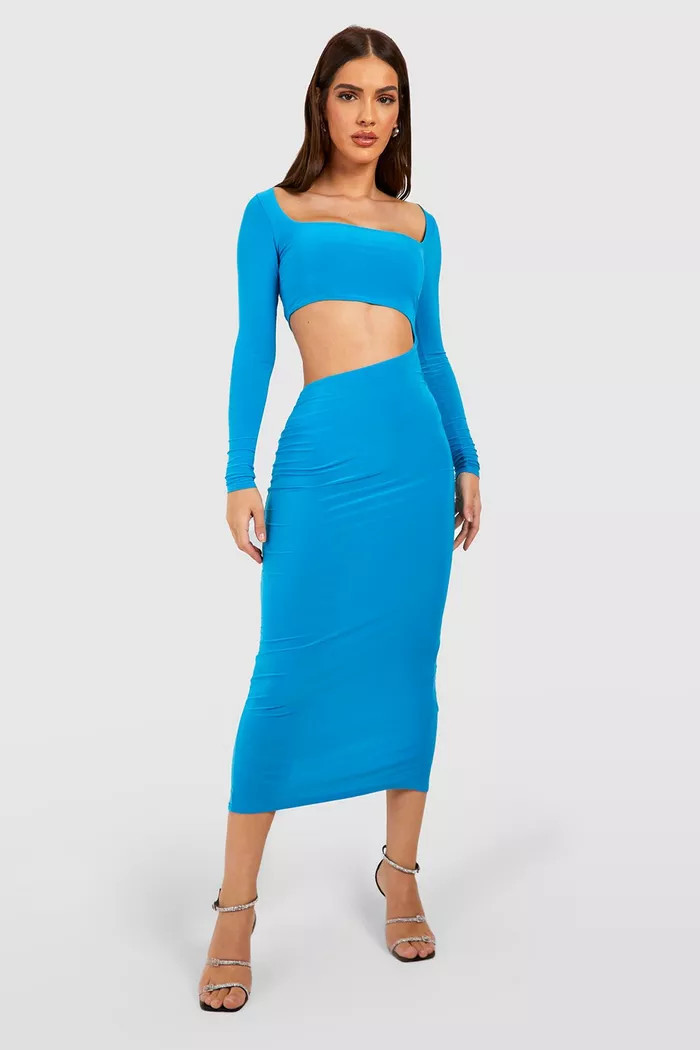 Plain Cut Out Midi Dress | boohoo (US & Canada)