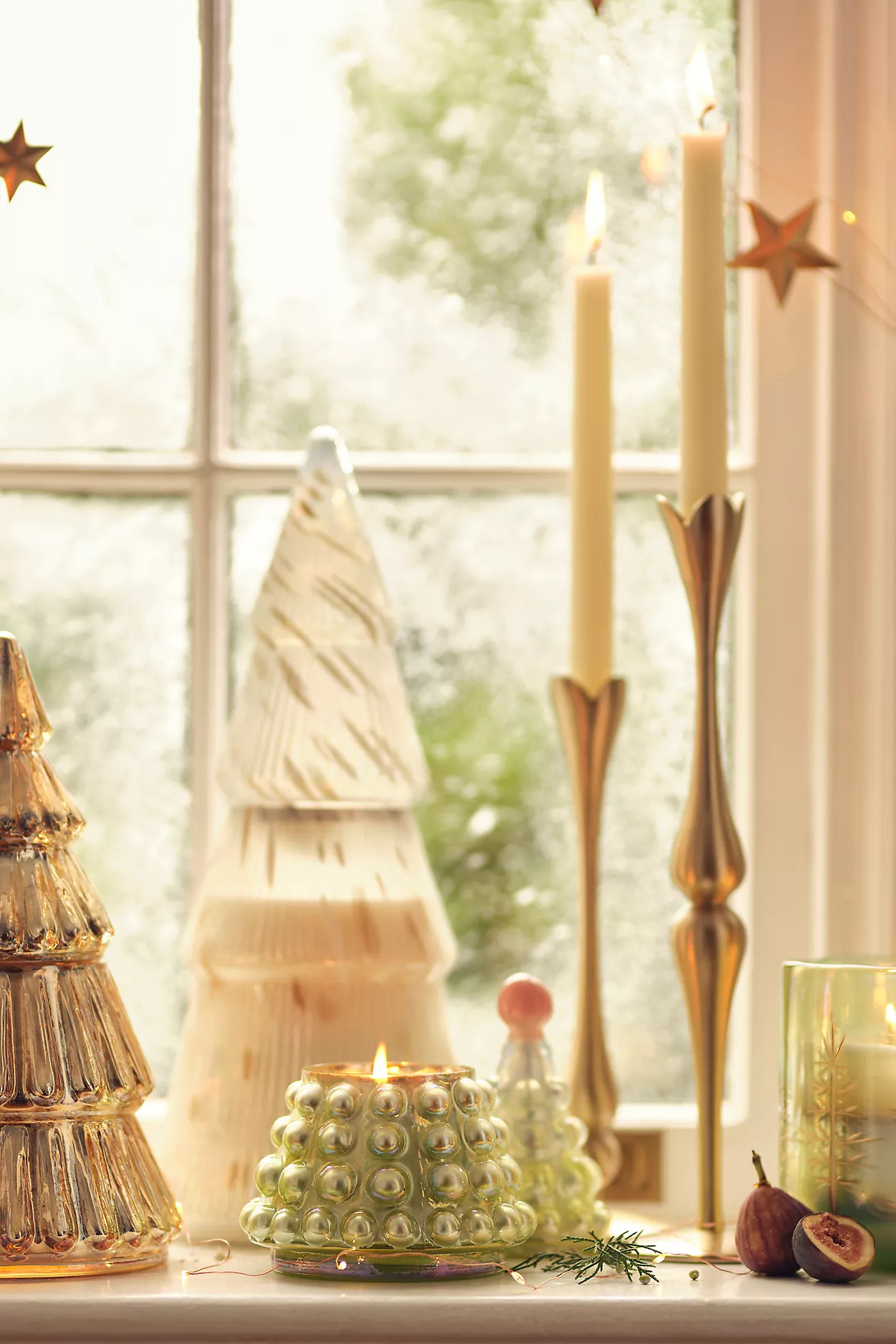 Hallorm Fresh Sparkling Citrus & Juniper Glass Tree Candle | Anthropologie (US)