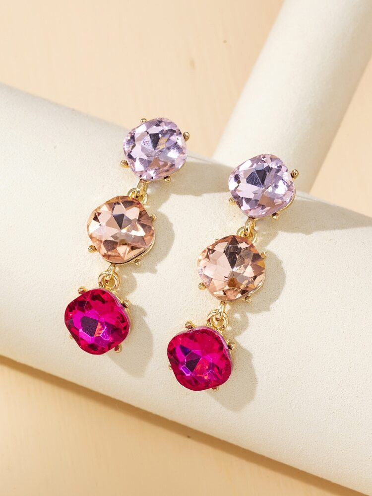 Rhinestone Decor Drop Earrings | SHEIN