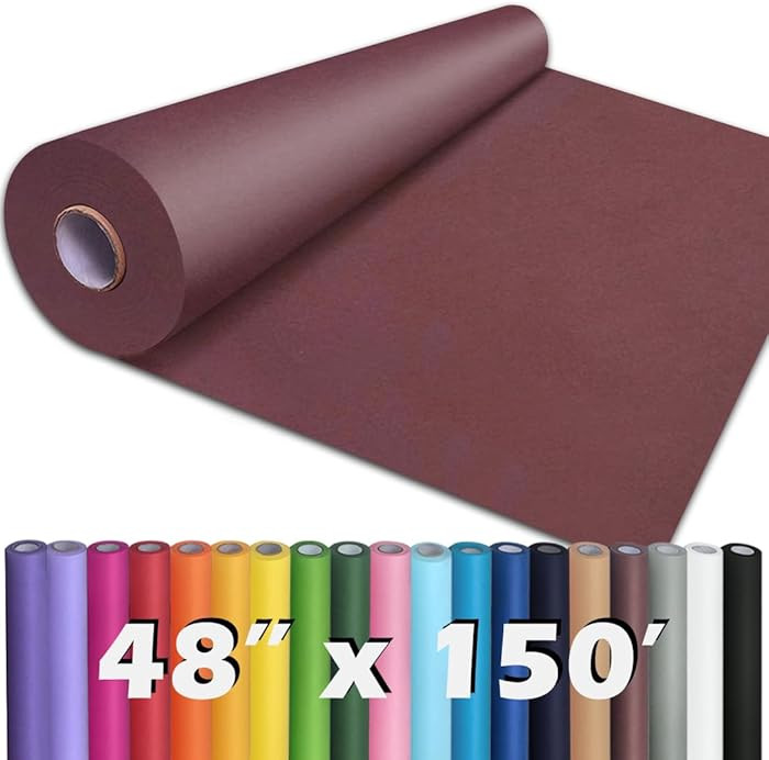 PerkHomy Wine Red Kraft Paper Roll 48" x 1,800" (150') for Gift Wrapping Bouquet Flower Art Paint... | Amazon (US)