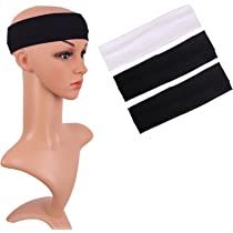Amazon.com : MapofBeauty 3 Pack Yoga Headbands Stretchy Cotton Head Band Hairwarp Sports Running ... | Amazon (US)