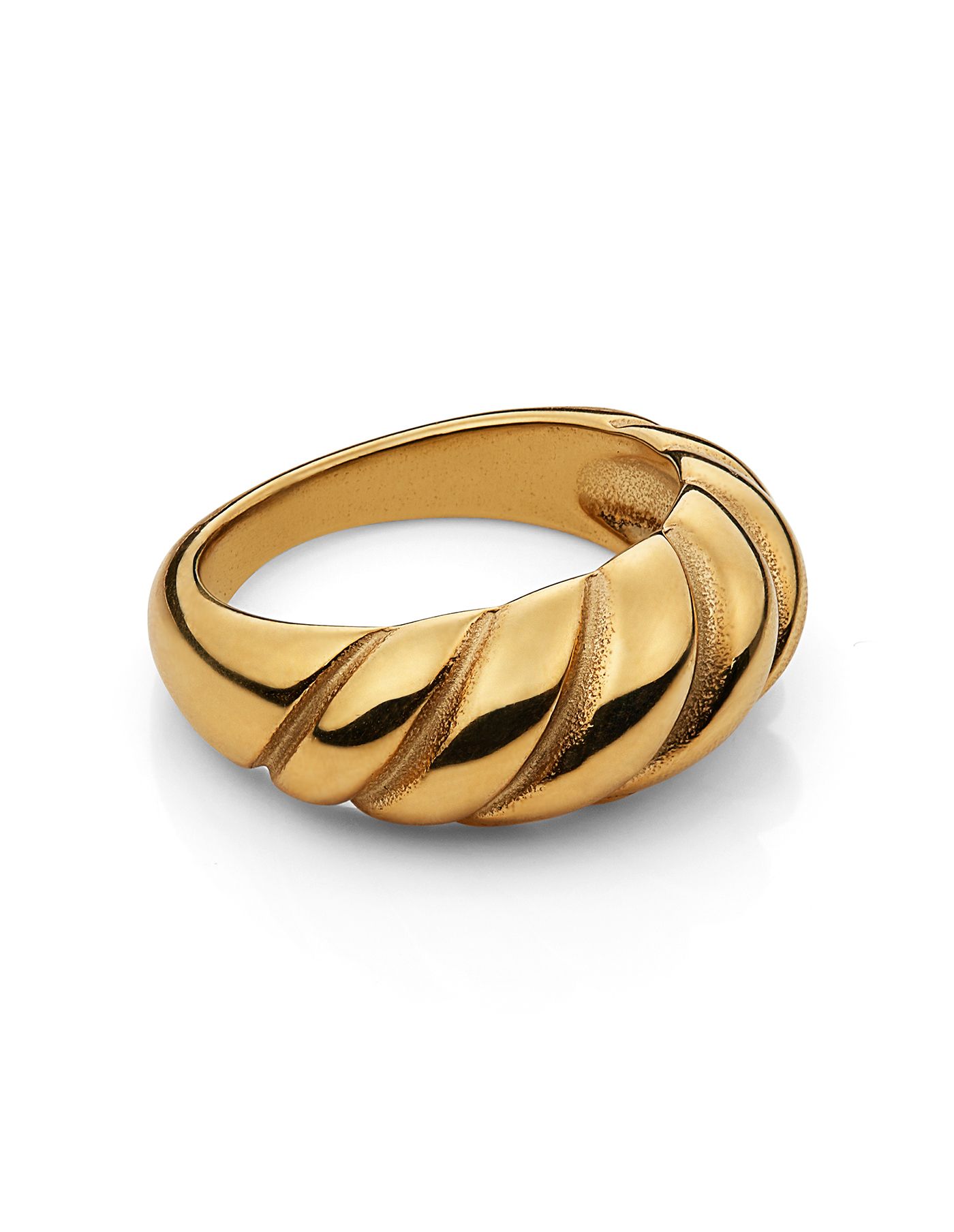 Waterproof 18k Gold Croissant Ring RG - 0021 | Trouva (Global)