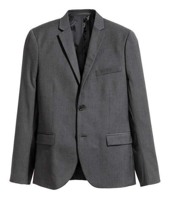 H&M - Blazer Slim fit - Dark gray - Men | H&M (US)