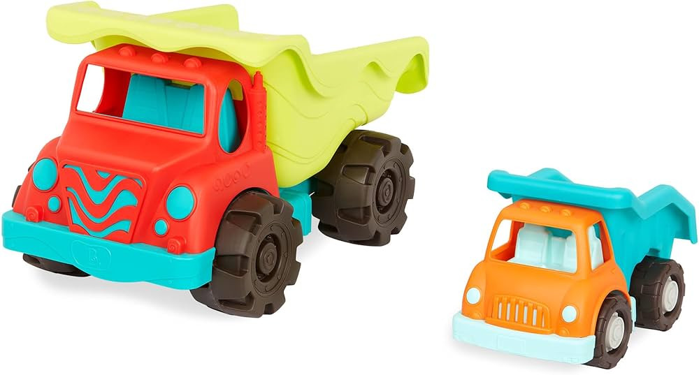 B. toys- B. play- Dump Truck Duo- Vehicles- Pretend Play Trucks for Toddlers- Big 20" Truck & Sma... | Amazon (US)