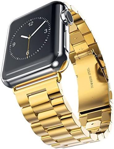 HUANLONG Compatible with Apple Watch Band, Solid Stainless Steel Metal Replacement Watchband Brac... | Amazon (US)