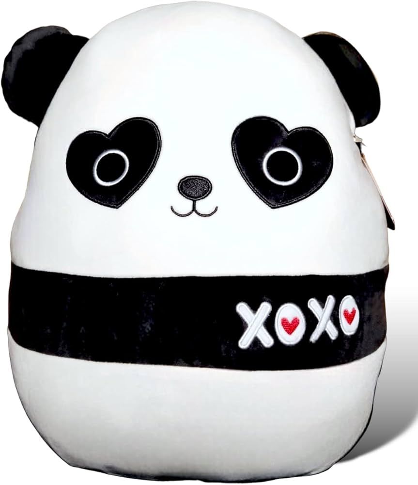 Squishmallows Official Kellytoy 16 Inch Stanley Panda White and Black Plush with XOXO On Belly an... | Amazon (US)