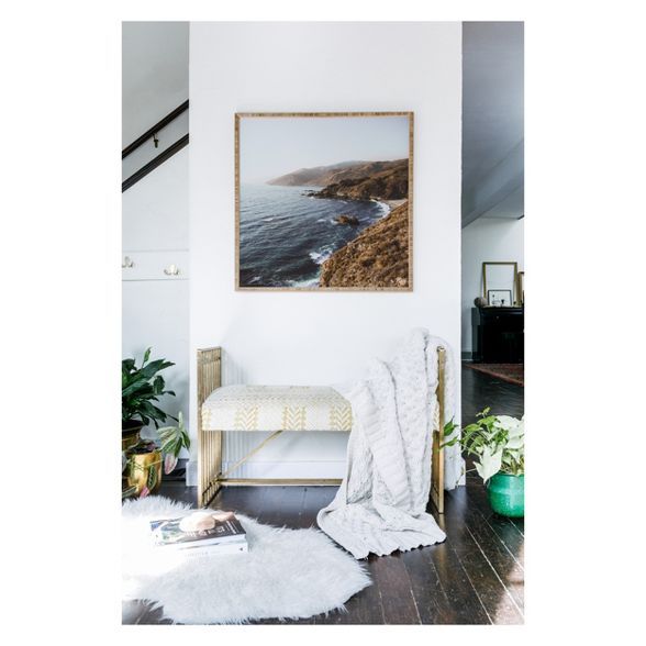 Garrett Lockh The Waves Framed Wall Art Blue - society6 | Target