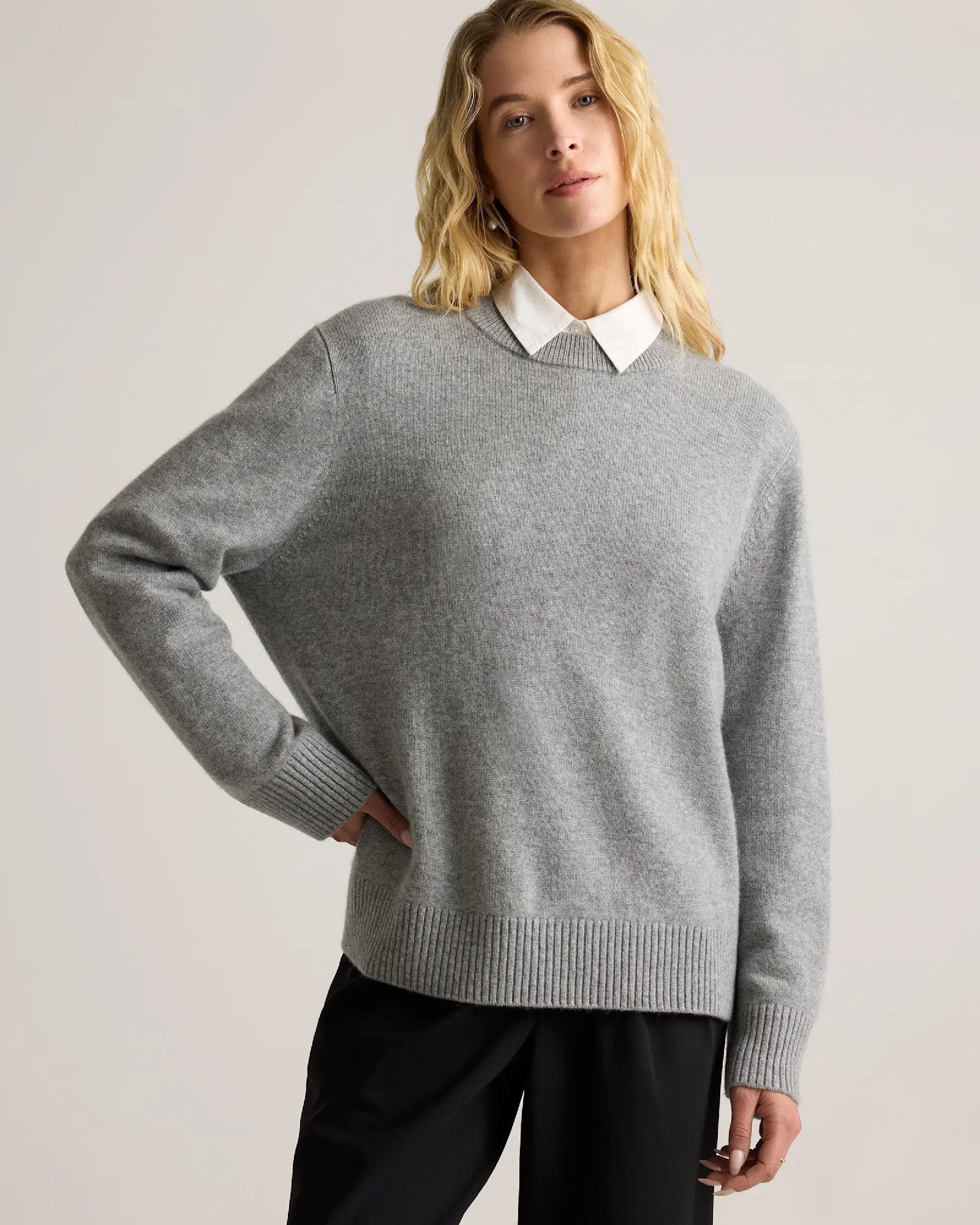 Mongolian Cashmere Oversized Crewneck Sweater | Quince