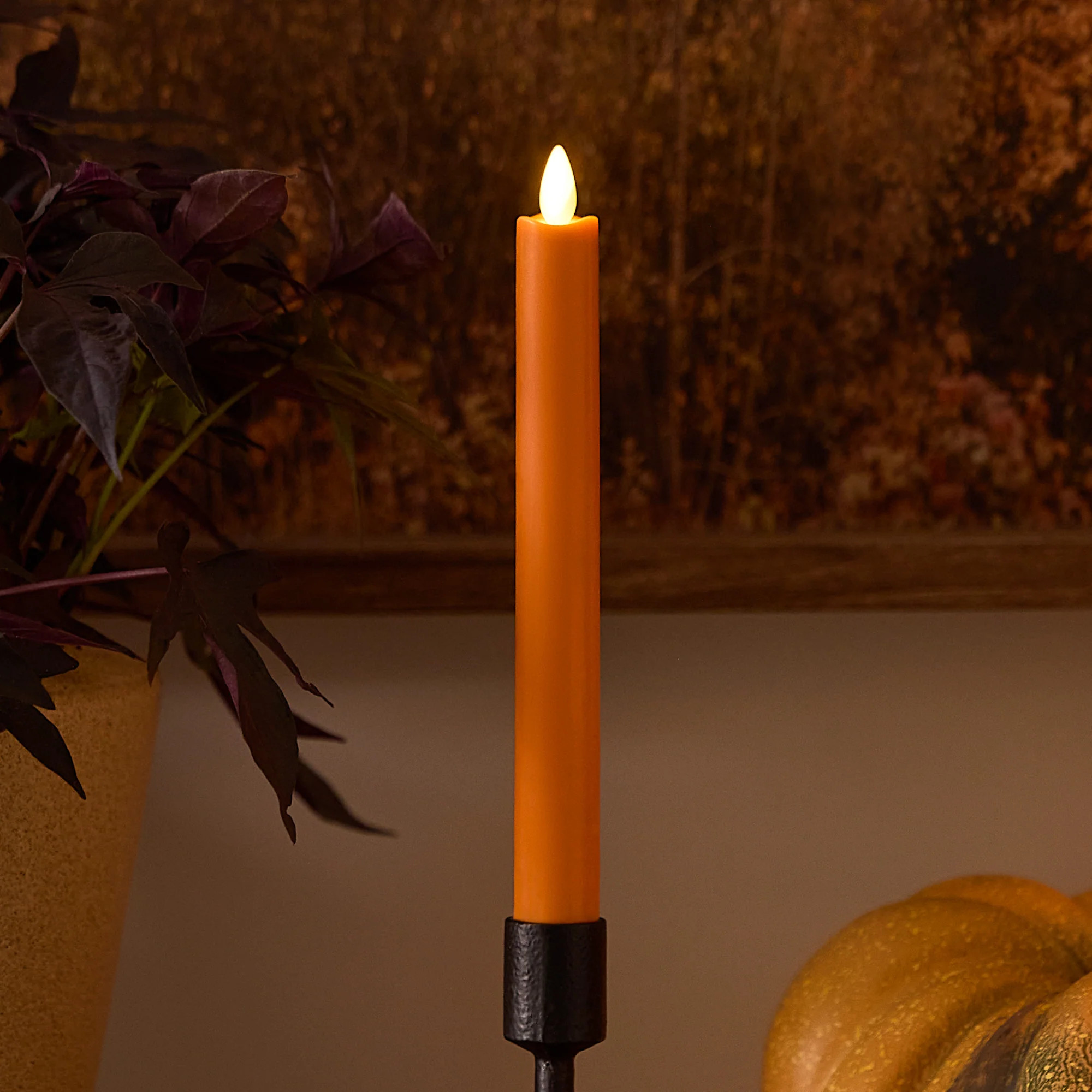 Russet Orange Flameless Candle Taper | Luminara