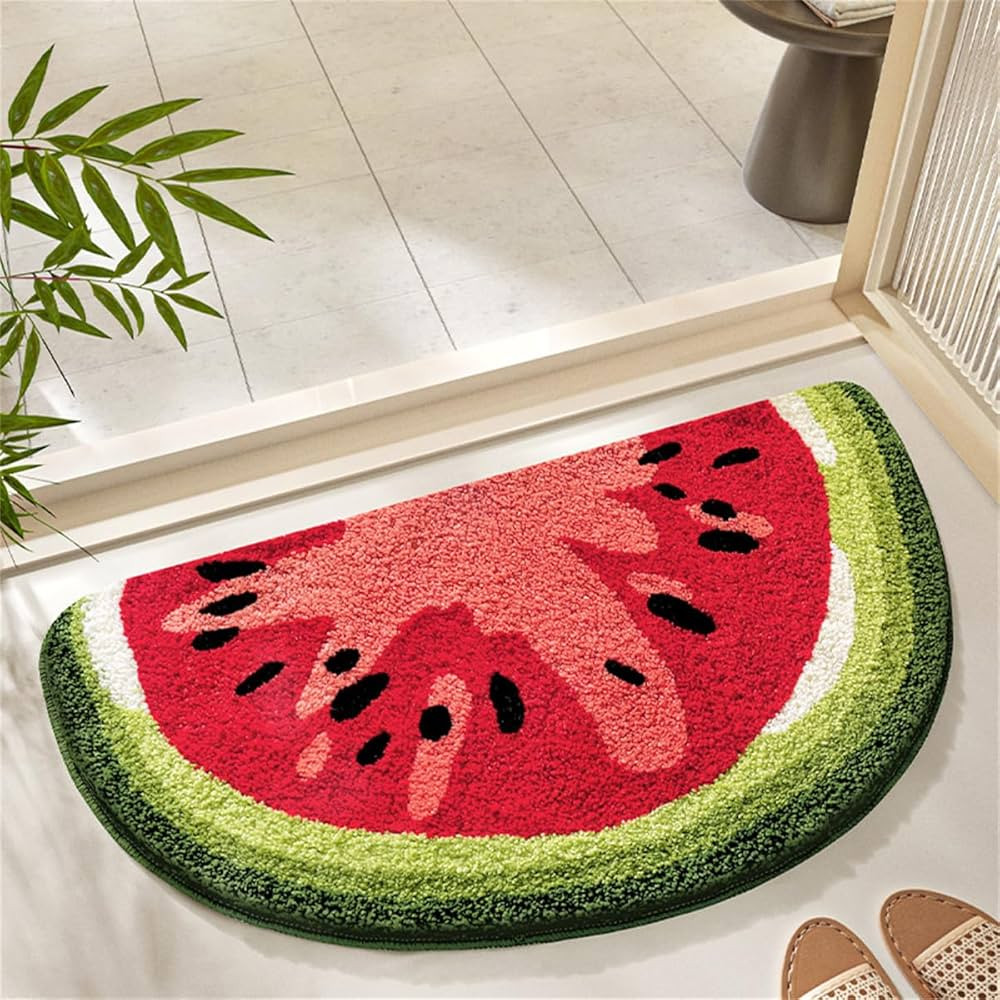 Ankah Fruit Bath Mats Cute Bathroom Rugs, Particularly Absorbent, Very Soft, and Dry Fast That fi... | Amazon (CA)