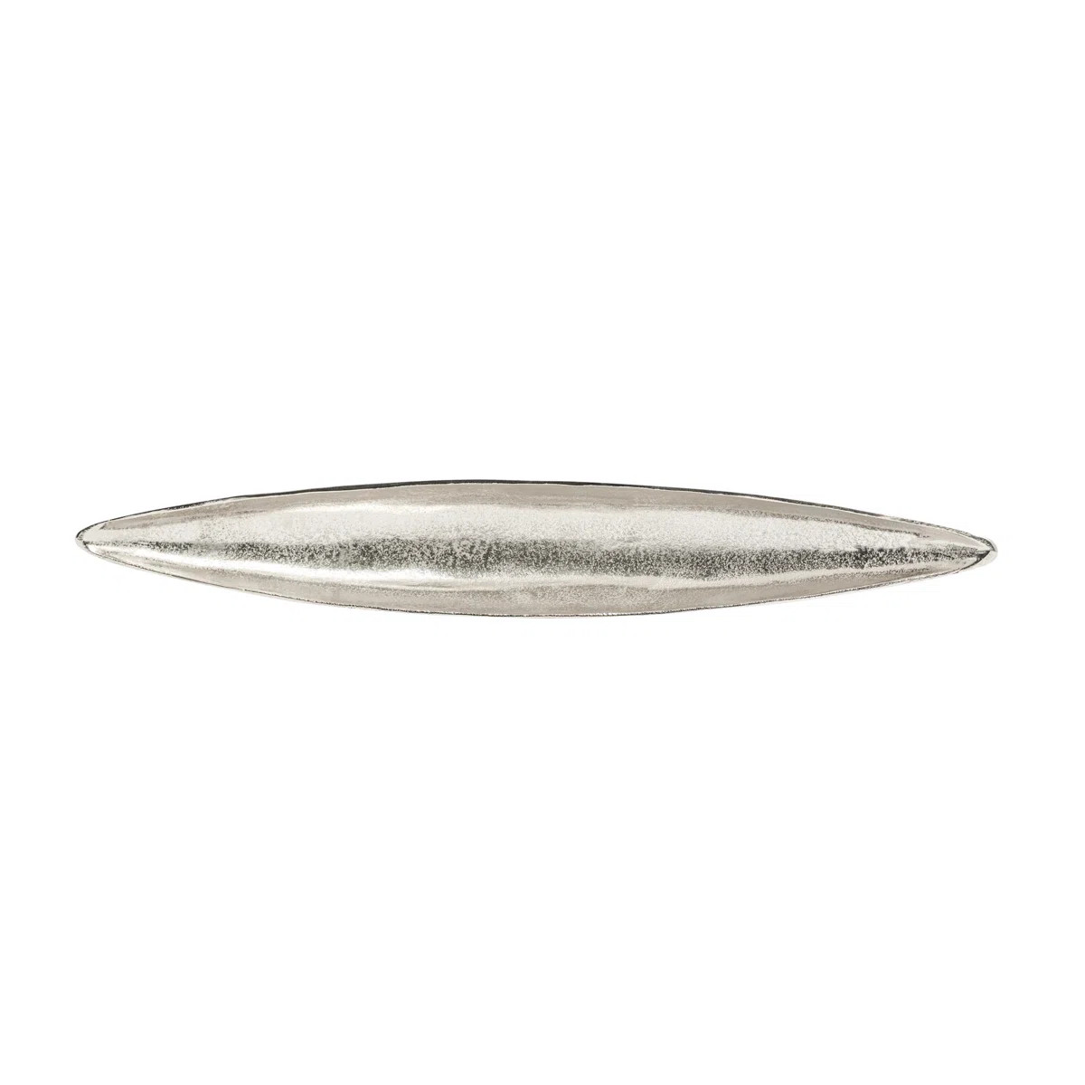 Anges 31" Handmade Aluminum Boat-Shaped Decorative Bowl (Silver) | Wayfair North America
