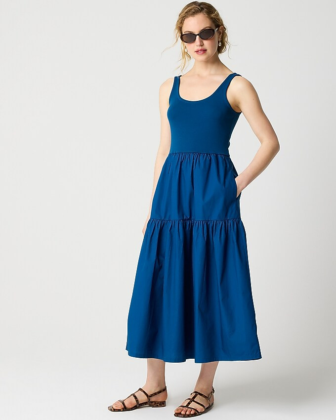 Tiered knit mixy midi dress | J.Crew Factory