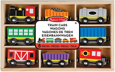 Melissa & Doug Wooden Train Cars (8 pcs) | Magnetic Train, Wooden Train Toys, Train Sets For Todd... | Amazon (CA)