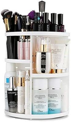 AI&U 360° Rotating Makeup Organizer,DIY Adjustable Cosmetic Stand Box,Multi-Function Acrylic wit... | Amazon (US)