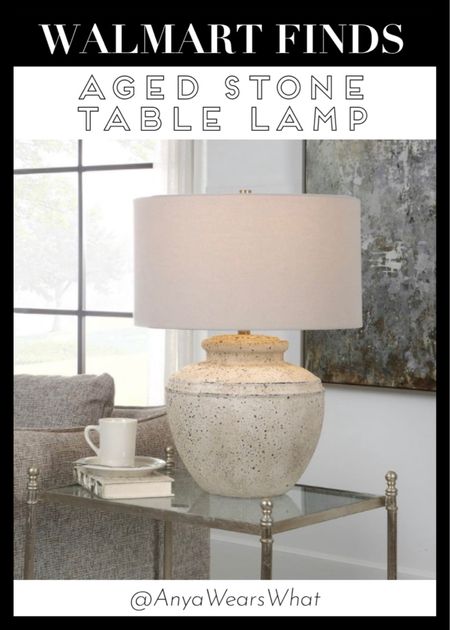 Walmart currently has the most stunning furniture & decor!!! ✨ This beautiful aged stone table lamp looks so luxe! 
Inspired by Antique Pottery, this ceramic table lamp features an aged stone finish with character distressing and dark undertones.

#walmart #walmartfinds #walmartdecor #walmartfurniture #deals #finds #decor #neutral #falldecor #fall #sage #christmastree #christmas #christmasdecor #tablelamp #lamp #livingroom #distressedtexture #lookforless #dupe #antiquepottery #pottery #agedstone #agedstonelamp Sale#LTKCyberWeek 

#LTKstyletip #LTKSpringSale #LTKfamily