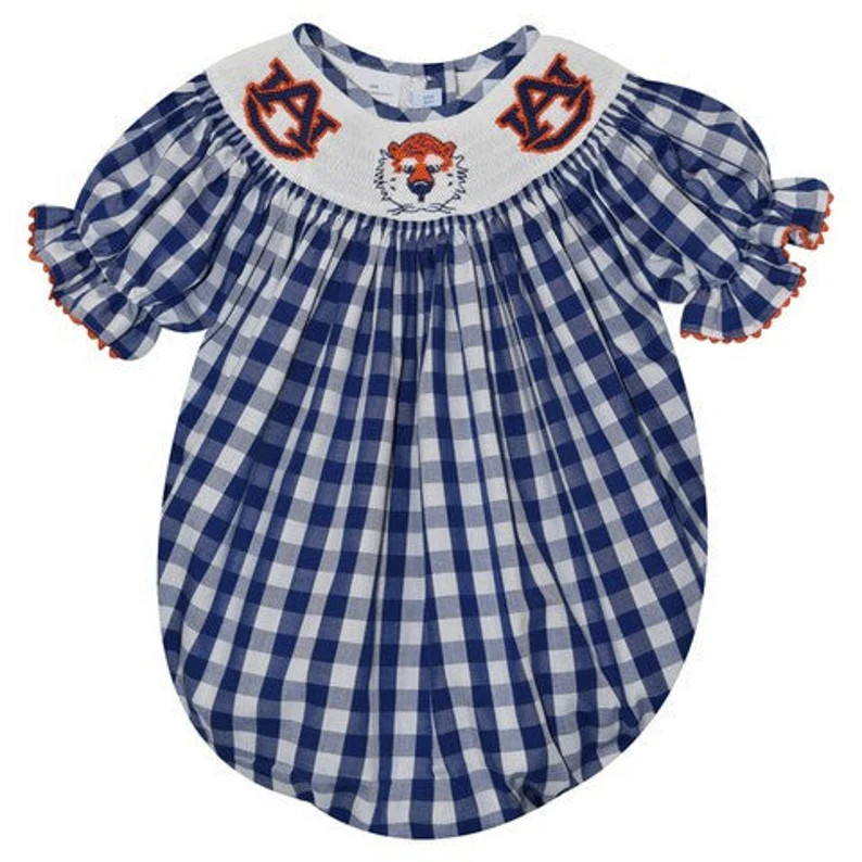 Auburn University Tigers Smocked Girls Bubble Bishop Short - Etsy | Etsy (US)