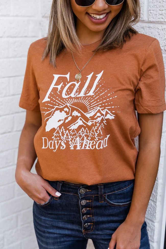 Fall Days Ahead Burnt Orange Graphic Tee | The Pink Lily Boutique