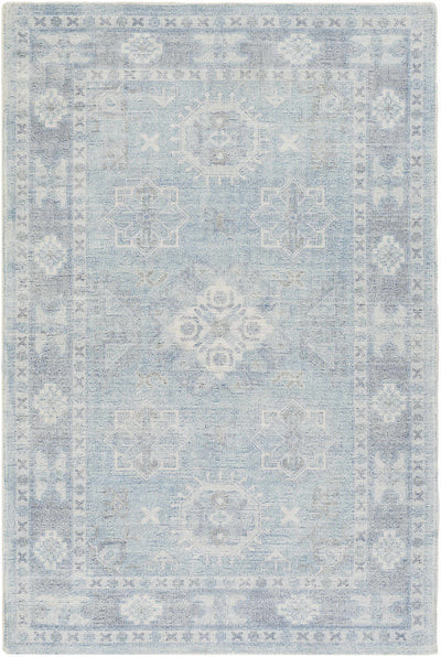 Calderbank Sky Blue Wool-Blend Area Rug | Boutique Rugs