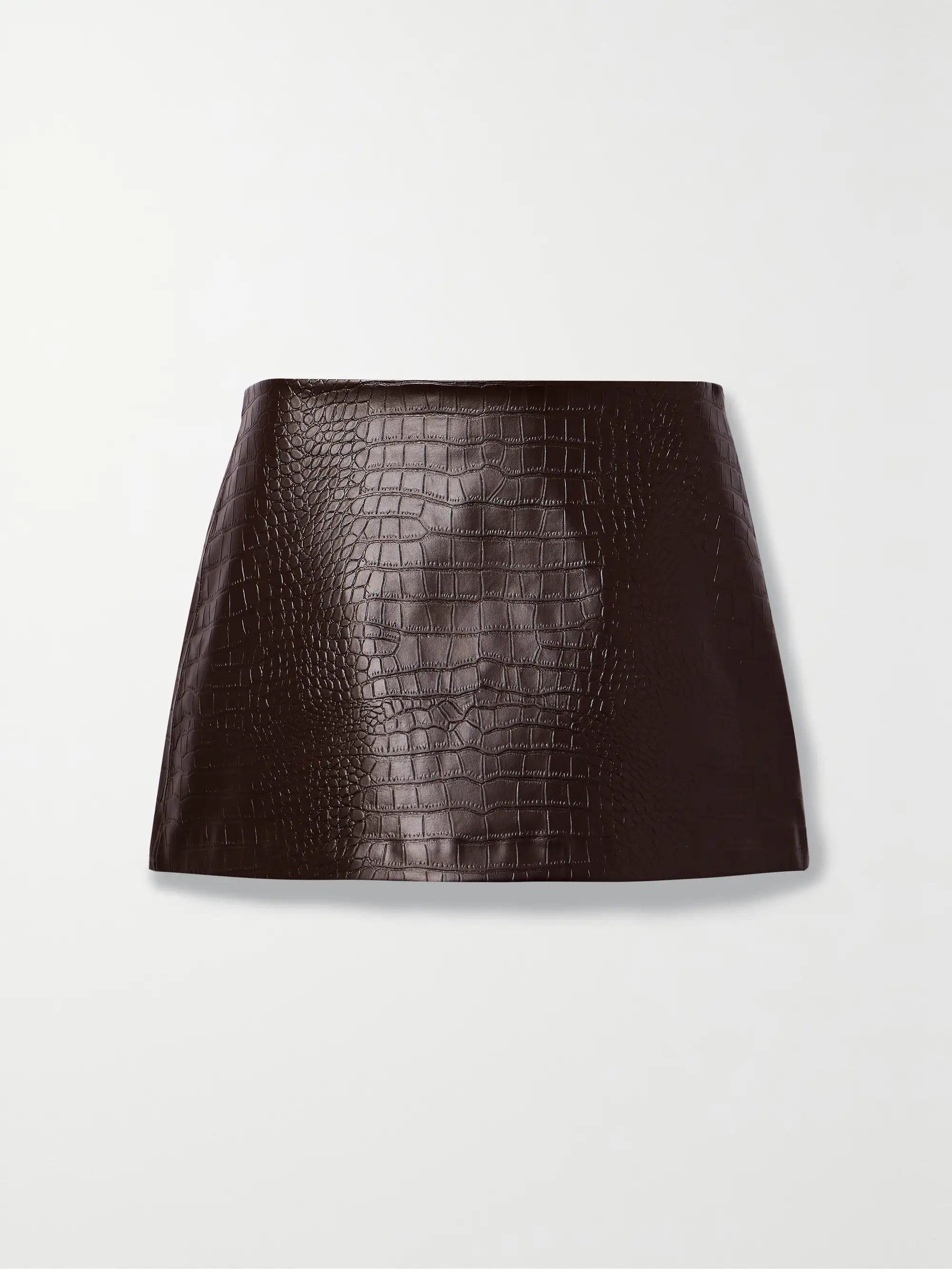 Mary croc-effect faux leather mini skirt | NET-A-PORTER APAC
