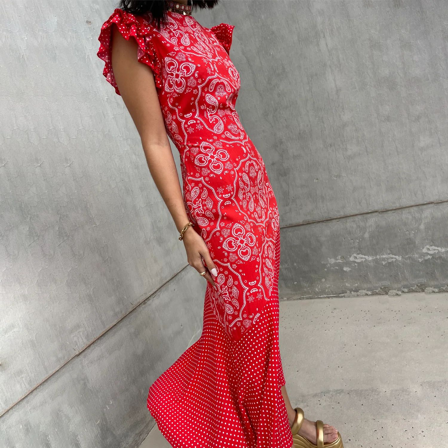 Red Bandana Remi Dress | Never Fully Dressed (UK & IE)