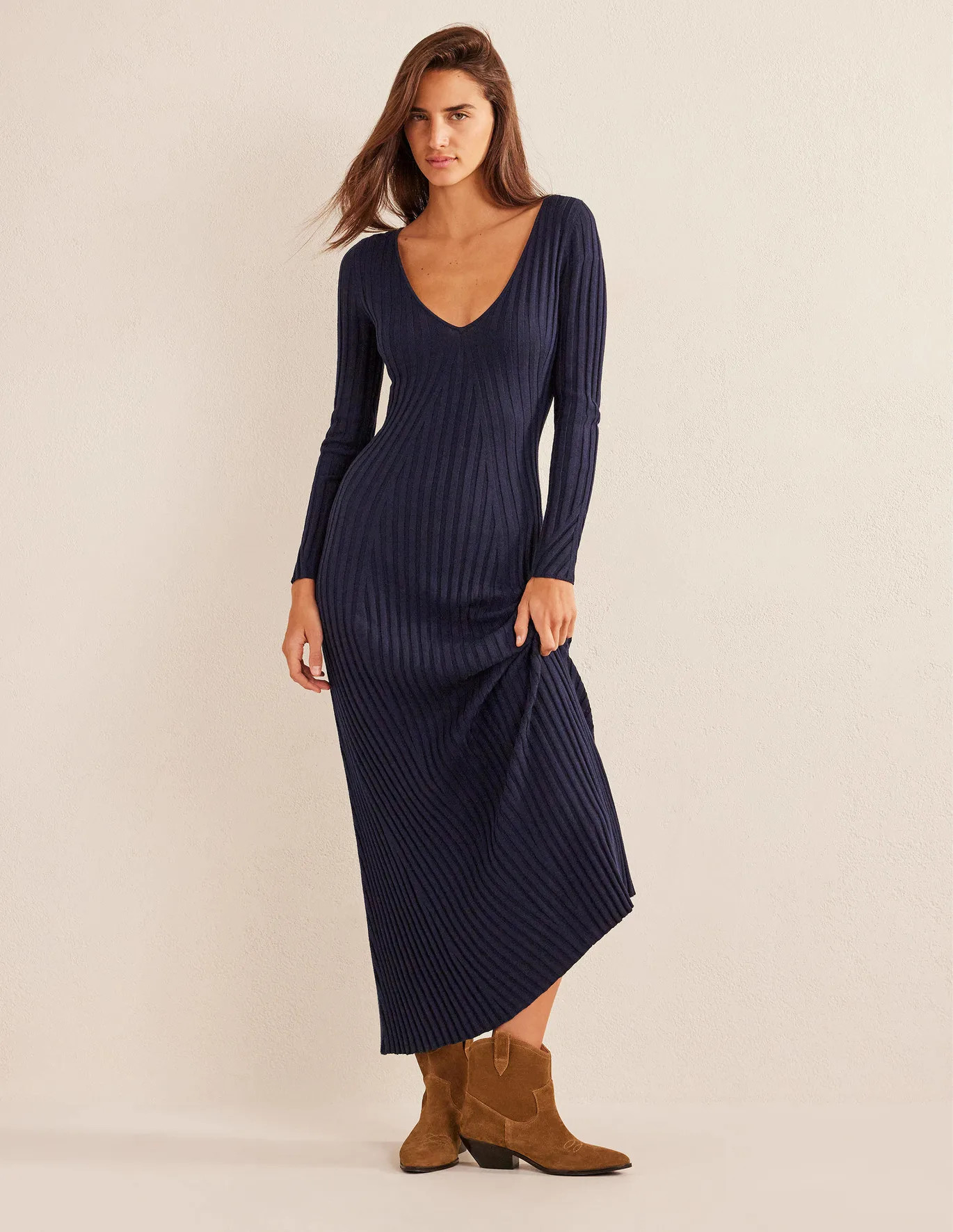 Ribbed Knitted Maxi Dress | Boden (UK & IE)