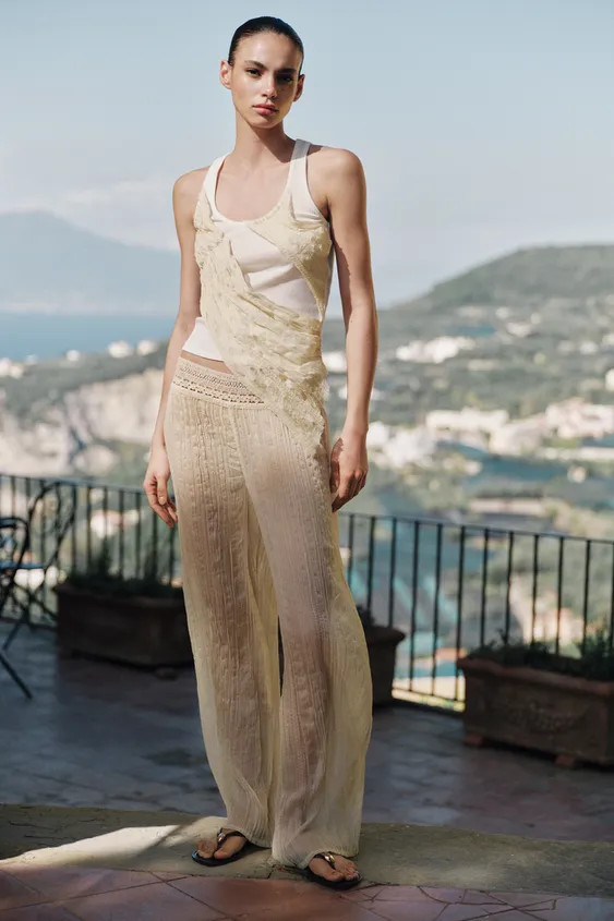 RIBBED COMBINED TOP | Zara UK