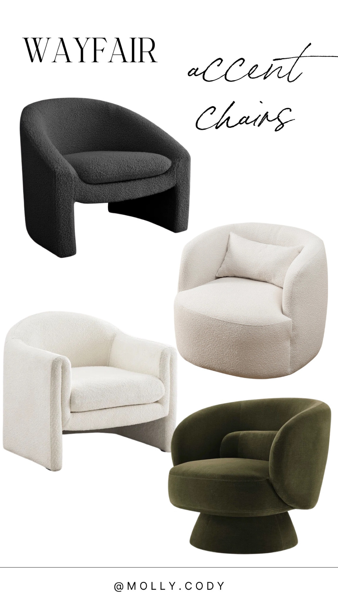 Earthy options for accent chairs for warm modern interiors 

#LTKSeasonal #LTKHome