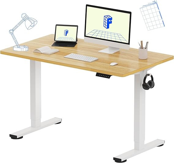 FLEXISPOT EN1 One-Piece Standing Desk, 48"x24" Seamless Desktop Electric Height Adjustable Desk f... | Amazon (US)