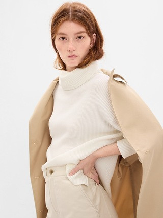 Oversized Chunky Waffle-Knit Turtleneck | Gap (US)