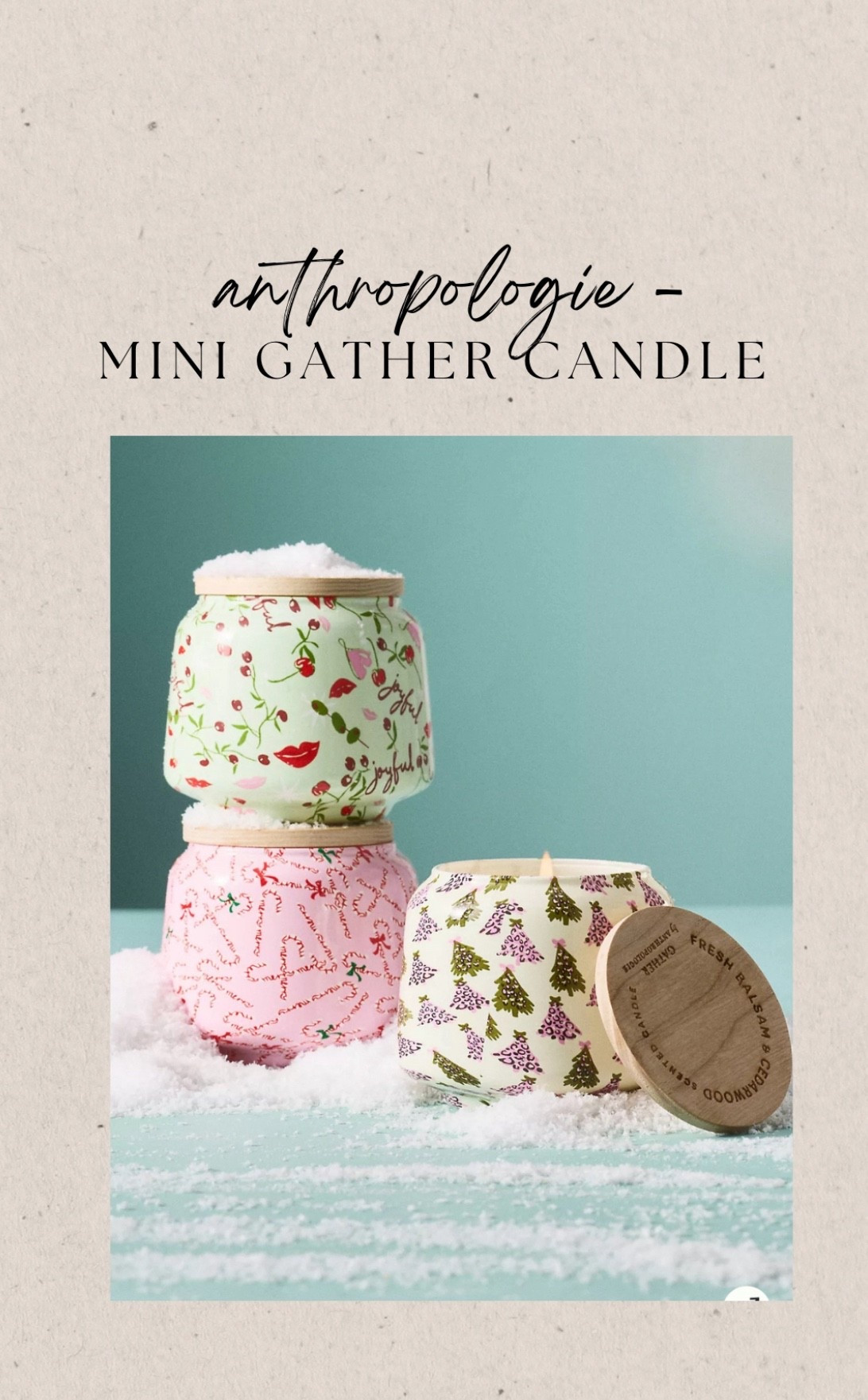anthropologie — mini gather candle 
such a good addition to any gift!

#LTKHoliday #LTKHome #LTKGiftGuide