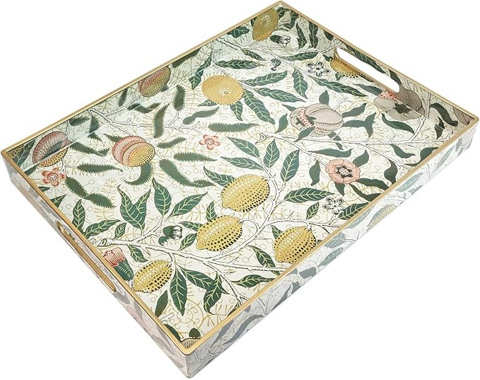 Spsyrine Lemon Serving Tray with Handles, Plastic Decorative Tray for Coffee Table, Living Room, ... | Amazon (US)