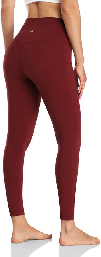 HeyNuts Hawthorn Athletic Women's Essential High Waisted Yoga Leggings with Side Pockets 7/8 Legg... | Amazon (US)